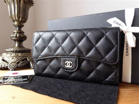 chanel classic long flap wallet black caviar|Long Wallets .